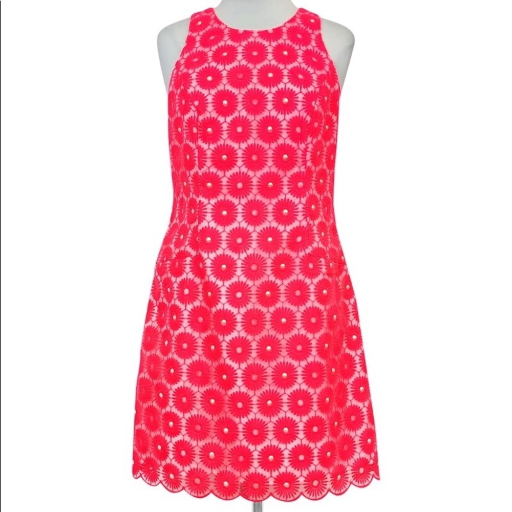Lilly Pulitzer NWOT Hot Pink Floral Dress Size 8
